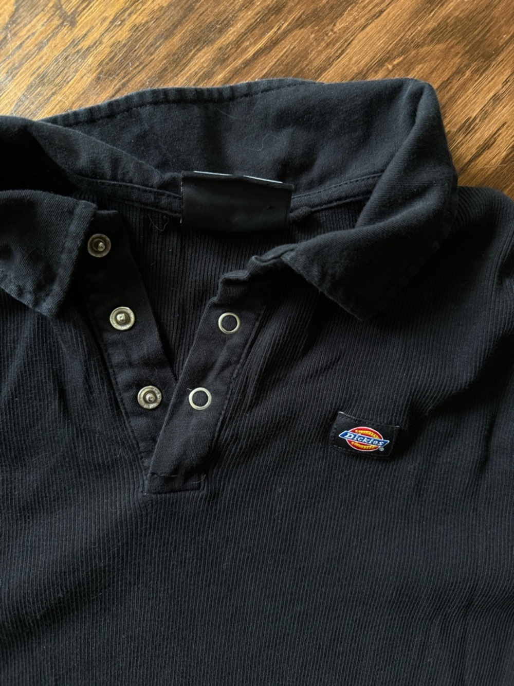 Dickies Cropped Ribbed Long Sleeve Top - Picture 3 of 4